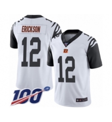 Men's Cincinnati Bengals #12 Alex Erickson Limited White Rush Vapor Untouchable 100th Season Football Jersey