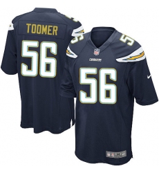 Men's Nike Los Angeles Chargers #56 Korey Toomer Game Navy Blue Team Color NFL Jersey