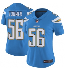 Women's Nike Los Angeles Chargers #56 Korey Toomer Electric Blue Alternate Vapor Untouchable Elite Player NFL Jersey