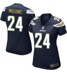Women's Nike Los Angeles Chargers #24 Trevor Williams Game Navy Blue Team Color NFL Jersey