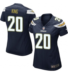Women's Nike Los Angeles Chargers #20 Desmond King Game Navy Blue Team Color NFL Jersey