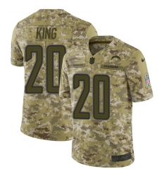 Youth Nike Los Angeles Chargers #20 Desmond King Limited Camo 2018 Salute to Service NFL Jersey