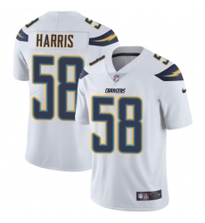 Youth Nike Los Angeles Chargers #58 Nigel Harris White Vapor Untouchable Limited Player NFL Jersey