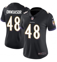 Women's Nike Baltimore Ravens #48 Patrick Onwuasor Black Alternate Vapor Untouchable Limited Player NFL Jersey