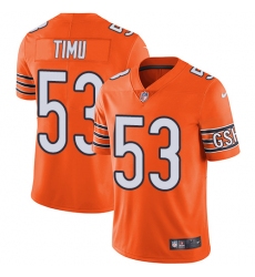 Men's Nike Chicago Bears #53 John Timu Limited Orange Rush Vapor Untouchable NFL Jersey