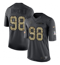 Youth Nike Chicago Bears #98 Mitch Unrein Limited Black 2016 Salute to Service NFL Jersey