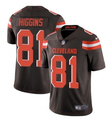 Men's Nike Cleveland Browns #81 Rashard Higgins Brown Team Color Vapor Untouchable Limited Player NFL Jersey