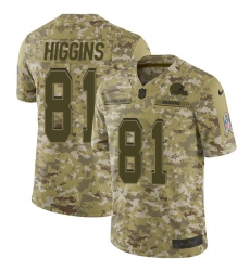 Youth Nike Cleveland Browns #81 Rashard Higgins Limited Camo 2018 Salute to Service NFL Jersey
