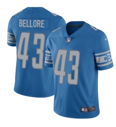 Men's Nike Detroit Lions #43 Nick Bellore Blue Team Color Vapor Untouchable Limited Player NFL Jersey