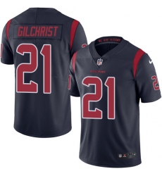 Youth Nike Houston Texans #21 Marcus Gilchrist Limited Navy Blue Rush Vapor Untouchable NFL Jersey