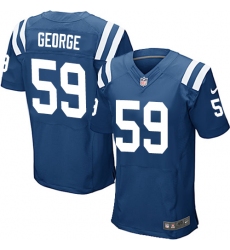 Men's Nike Indianapolis Colts #59 Jeremiah George Elite Royal Blue Team Color NFL Jersey