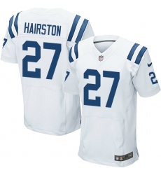 Men's Nike Indianapolis Colts #27 Nate Hairston Elite White NFL Jersey