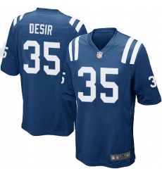 Men's Nike Indianapolis Colts #35 Pierre Desir Game Royal Blue Team Color NFL Jersey