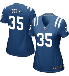 Women's Nike Indianapolis Colts #35 Pierre Desir Game Royal Blue Team Color NFL Jersey