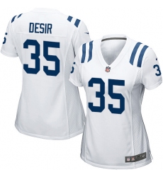 Women's Nike Indianapolis Colts #35 Pierre Desir Game White NFL Jersey