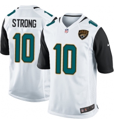 Men's Nike Jacksonville Jaguars #10 Jaelen Strong Game White NFL Jersey