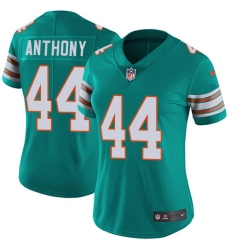 Women's Nike Miami Dolphins #44 Stephone Anthony Aqua Green Alternate Vapor Untouchable Elite Player NFL Jersey