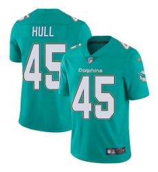 Men's Nike Miami Dolphins #45 Mike Hull Aqua Green Team Color Vapor Untouchable Limited Player NFL Jersey