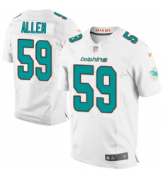 Men's Nike Miami Dolphins #59 Chase Allen Elite White NFL Jersey