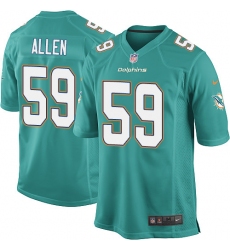 Men's Nike Miami Dolphins #59 Chase Allen Game Aqua Green Team Color NFL Jersey