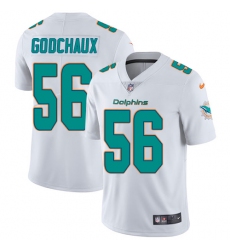 Men's Nike Miami Dolphins #56 Davon Godchaux White Vapor Untouchable Limited Player NFL Jersey