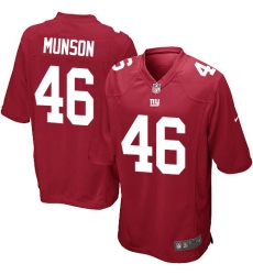 Men's Nike New York Giants #46 Calvin Munson Game Red Alternate NFL Jersey