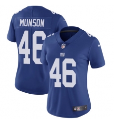 Women's Nike New York Giants #46 Calvin Munson Royal Blue Team Color Vapor Untouchable Limited Player NFL Jersey