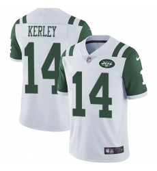 Men's Nike New York Jets #14 Jeremy Kerley White Vapor Untouchable Limited Player NFL Jersey