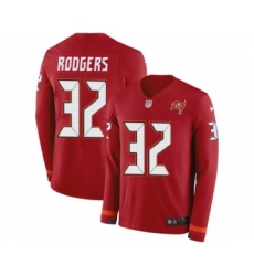 Men's Nike Tampa Bay Buccaneers #32 Jacquizz Rodgers Limited Red Therma Long Sleeve NFL Jersey