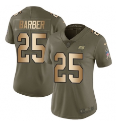 Women's Nike Tampa Bay Buccaneers #25 Peyton Barber Limited Olive/Gold 2017 Salute to Service NFL Jersey