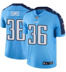 Youth Nike Tennessee Titans #36 LeShaun Sims Light Blue Team Color Vapor Untouchable Elite Player NFL Jersey