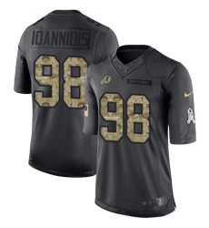 Men's Nike Washington Redskins #98 Matthew Ioannidis Limited Black 2016 Salute to Service NFL Jersey