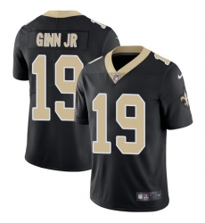 Men's Nike New Orleans Saints #19 Ted Ginn Jr Black Team Color Vapor Untouchable Limited Player NFL Jersey