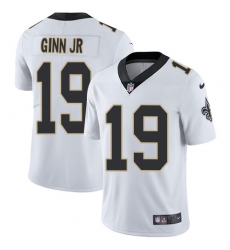 Men's Nike New Orleans Saints #19 Ted Ginn Jr White Vapor Untouchable Limited Player NFL Jersey
