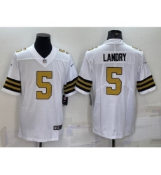 Men's New Orleans Saints #5 Jarvis Landry White 2022 Color Rush Stitched NFL Nike Limited Jersey