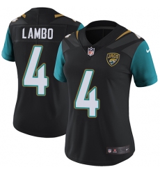 Women's Nike Jacksonville Jaguars #4 Josh Lambo Black Alternate Vapor Untouchable Elite Player NFL Jersey
