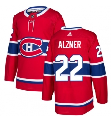 Youth Adidas Montreal Canadiens #22 Karl Alzner Premier Red Home NHL Jersey