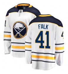 Youth Buffalo Sabres #41 Justin Falk Fanatics Branded White Away Breakaway NHL Jersey