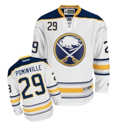 Youth Reebok Buffalo Sabres #29 Jason Pominville Authentic White Away NHL Jersey