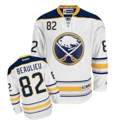 Women's Reebok Buffalo Sabres #82 Nathan Beaulieu Authentic White Away NHL Jersey