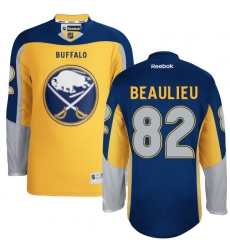Youth Reebok Buffalo Sabres #82 Nathan Beaulieu Authentic Gold Third NHL Jersey