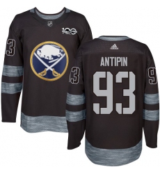 Men's Adidas Buffalo Sabres #93 Victor Antipin Authentic Black 1917-2017 100th Anniversary NHL Jersey