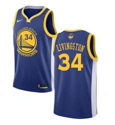 Youth Nike Golden State Warriors #34 Shaun Livingston Swingman Royal Blue Road 2018 NBA Finals Bound NBA Jersey - Icon Edition