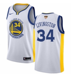 Youth Nike Golden State Warriors #34 Shaun Livingston Swingman White Home 2018 NBA Finals Bound NBA Jersey - Association Edition