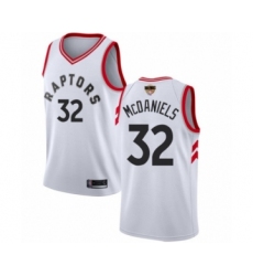 Women's Toronto Raptors #32 KJ McDaniels Swingman White 2019 Basketball Finals Bound Jersey - Association Edition