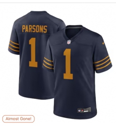 Men's Green Bay Packers #1 Micah Parsons Nike Navy The 1923 Classic Game Game Jersey