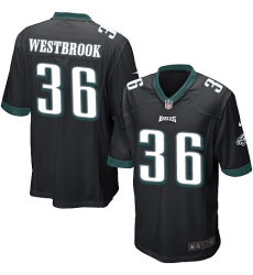 Men's Nike Philadelphia Eagles #36 Brian Westbrook Game Black Alternate NFL Jersey