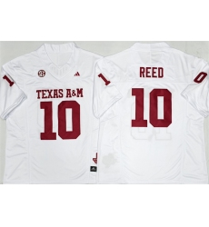 Men's Texas A&M Aggies Lions #10 Marcel Reed White 2025 F.U.S.E. Stitched Jersey