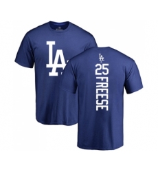 Baseball Los Angeles Dodgers #25 David Freese Royal Blue Backer T-Shirt