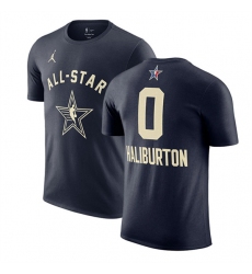 Men's 2024 All-Star #0 Tyrese Haliburton Navy T-Shirt